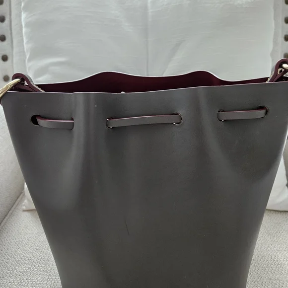 Dooney & Bourke Grey and Burgundy Women's Bag And Wallet - Picture 4 of 15